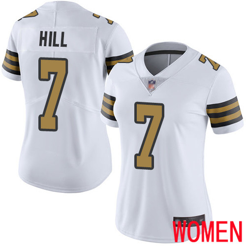 New Orleans Saints Limited White Women Taysom Hill Jersey NFL Football #7 Rush Vapor Untouchable Jersey